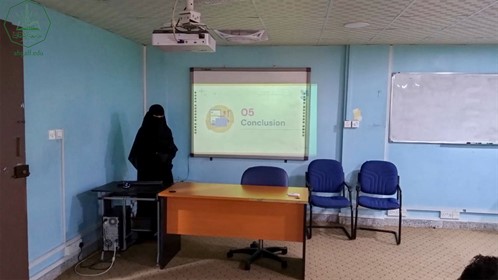 كلية هندسة وعلوم الحاسوب بجامعة الاحقاف وتحت اشراف وحدة اللغة الانجليزية تستكمل جلسات نشاط العروض التقديمية للفصل الدراسي الثاني من العام الجامعي 2022-2023م  (2)